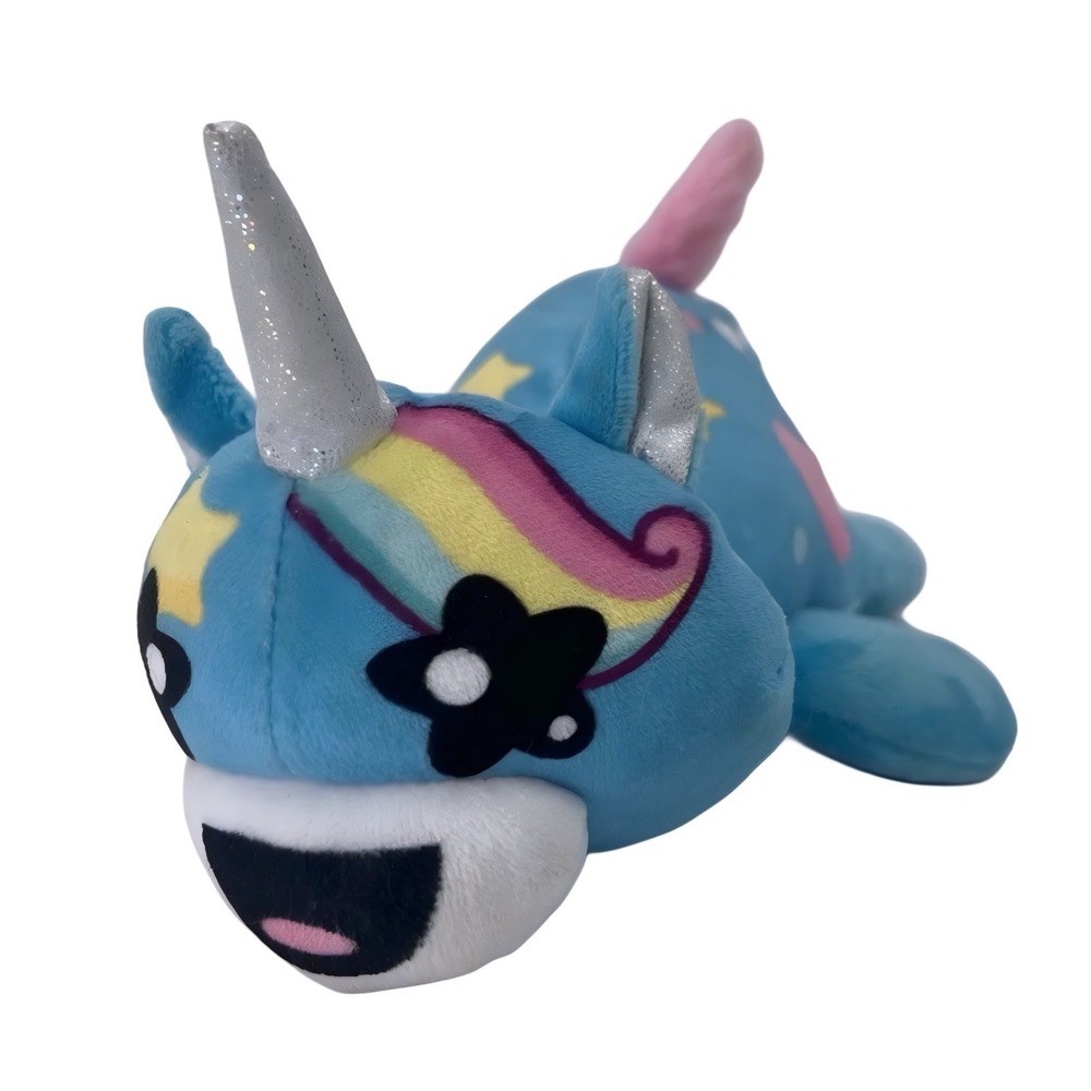 Basic Fun Cutetitos Kawaiitos Blue Unicorn Plush Star Heart Glitter Horn 2024